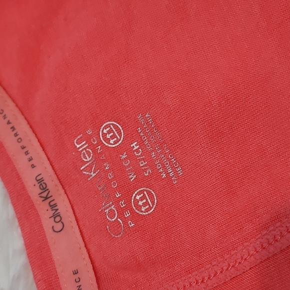 CALVIN Klein Performance Wick racer back tank top with back slit, size small - Picture 2 of 5